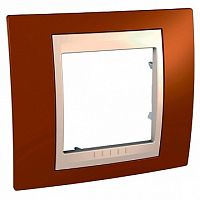 Рамка 1 пост UNICA ХАМЕЛЕОН, оранжевый | код. MGU6.002.569 | Schneider Electric